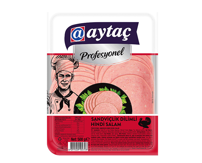 AYTAC PROF SANDVICLIK HINDI DILIMLI SALAM 500 GR.