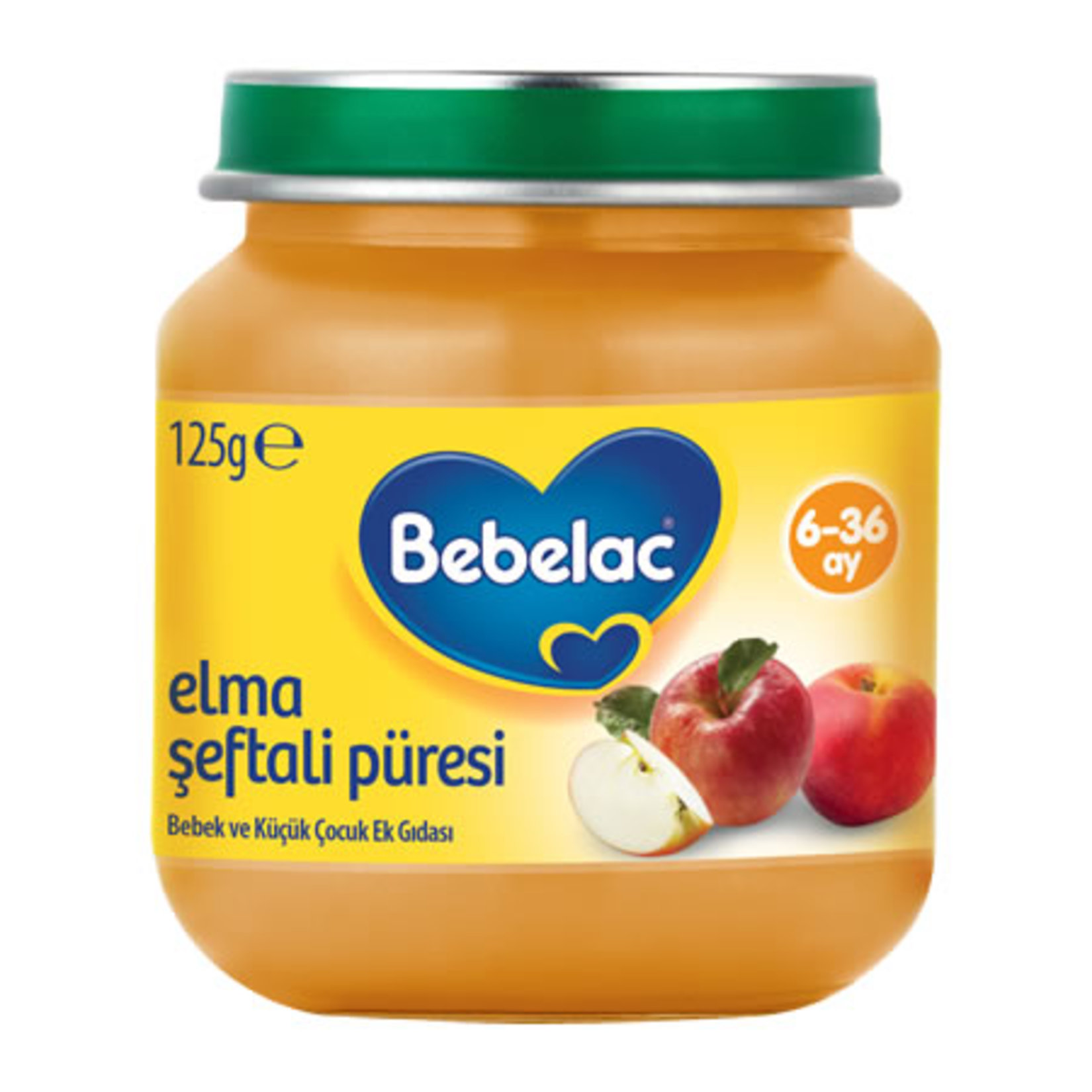 BEBELAC KAVANOZ MAMA ELMA SEFTALI PURESI 125GR