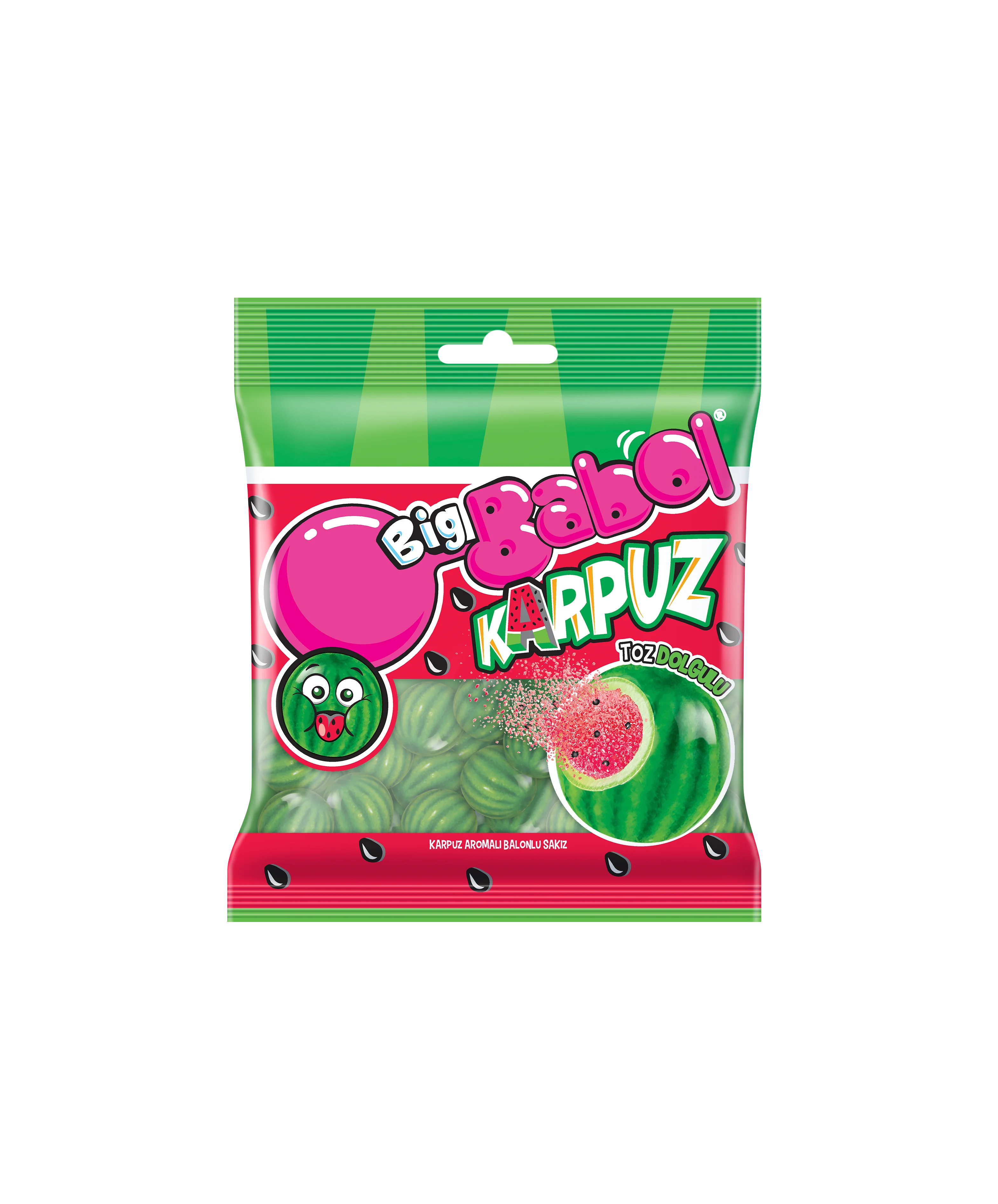 BIG BABOL KARPUZ AROMALI TOZ DOLGULU SAKIZ 16'LI POSET