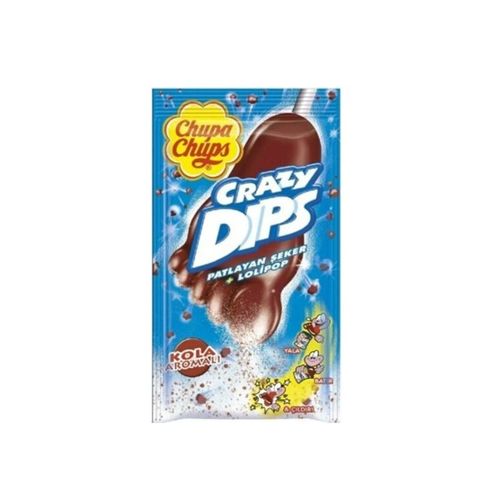 CHUPA CHUPS CRAZY DIPS KOLA AROMALI LOLIPOP 14 GR